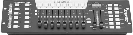 Ecoggeder DMX Controller 192CH Lichtmischpult DMX Mixer Lichtsteuerung Kanal-DMX-Lichtsteuerung+MIDI DMX Mischpult für DJs, Bühnen, Diskotheken, Nachtclubs