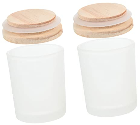 KONTONTY 2 Piezas taza de vela de bricolaje decoração decoración tarros de velas blancas tarro de aromaterapia candelero tarro de almacenamiento de bricolaje taza para hacer velas