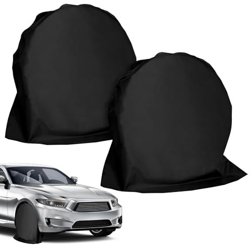 2 Pieces Caravan Wheel Arch Cover, Caravan Wheel Covers, Wheel Covers, Tire Cover, Protective Cover, Suitable for 27-29 Inch Tires, Caravan, Motorhome, Car, Black