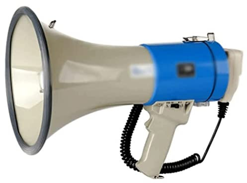 WxuuLTGJR Megaphones Durable Megaphones With Detachable Mic, 50w Speaker Rechargeable Portable Bullhorn Voice Amplifier Megaphones Clearer