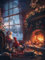 Reofrey - Le père Noël Peinture Numero Adulte Peinture Enfants | Noël Peinture par numéros Kits | Set Peinture Acrylique DIY avec pinceaux | 40x50 cm sans Cadre