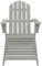 HETFTJN Beach Chair Gartensessel Outdoor Einfacher Strandstuhl Sitzgruppe Outdoor - Gartensessel mit Fußstütze Holz Grau für Terrassen Garden Balcony Outdoor