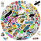 2 X 50 Stück Skateboarding Aufkleber, Horror Skateboard Stickers Pack, Skateboard Graffiti Aufkleber, Coole Skate Aufkleber, Wasserdichte Vinyl Sticker für Scrapbook, Skateboard, Gepäck, Laptop
