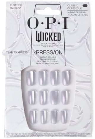 OPI x Wicked - xPRESS/ON - Floating Over OZ - 30 Faux Ongles Réutilisables Effet Vernis Gel - Tenue Jusqu'à 14 Jours - Édition Limitée