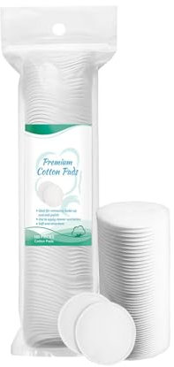 100PCS Ultrasoft Premium Cotton Rounds for Face, 100% Pure Natural Cotton Face Pads, Wattepads für Gesicht, Premium-Toner-Pads, Hypoallergenic, Lint-Free