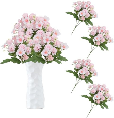 astylishome Faux Flowers that Look Real for Outdoors Wedding Bouquet Artificial Rose Bouquets Beautiful Bridal Bridesmaid Flower Artificial Silk Flowers White 3510