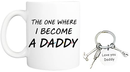 Pickhut Daddy Gift idea: The One Where I Become Daddy 11oz Coffee Mug, Expectant Daddy, Dad, Baby Shower, Friends Parody, Daddy to be, First Fathers Day, Birthday, Men Gift