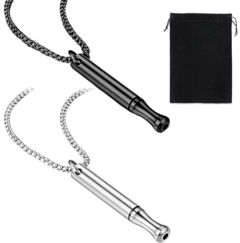 WeddHuis 2 PCS Premium Halskette gegen Panikattacken & Angst, Atem-Halskette, Halskette für positives Denken – Stressabbau – mehr Ruhe & Gelassenheit,Yoga-Halskette, Meditationshilfe, Atemhilfe
