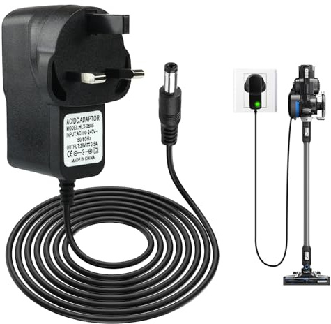 26V Charger for Hoover H-Free Power Supply Adapter Compatible with Cordless Vacuum Cleaner for H-Free 100 200 300 400 500 700 800 Battery Charger Replacement Cord UK Plug Black