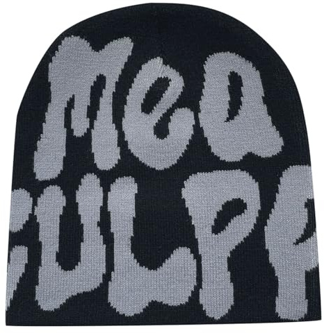 MEA Culpa Mütze Damen Wintermütze Beanie Weiche Warm Bequem Mütze Winter Frühling Herbst Fashion Streetwear Skater Strickmütze Y2k Beanie