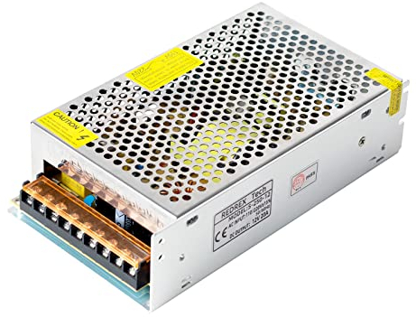 Redrex 12V 20A Transformador de Potencia 240W, Fuente de Alimentación Conmutada, Transformador de Voltaje para Impresoras 3D Tira LED Luces Proyecto Ordenador de Circuito Cerrado de Televisión