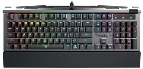 GAMDIAS Hermes P2 Black Tastiera Meccanica USB da Gaming 104 Switches Blu Keyboard Retroilluminata RGB Layout UK