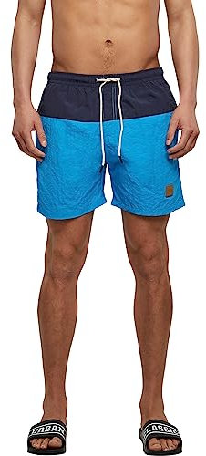 Urban Classics Homme Block Shorts de bain, Nvy/Tur, 5XL EU