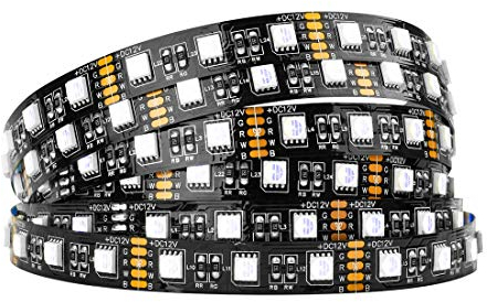 BTF-LIGHTING 5050 RGBW RGB+Kühles Weiß(6000K-6500K) 4 Farben in 1 LED 5m 60LEDs/m Mehrfarbiges LED-Leuchtband IP30 Nicht wasserdicht schwarze PCB DC12V Für Innendekorationen