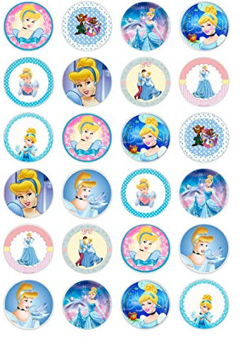 24 x essbare Reis-Oblatenpapier-Cupcake-Topper, Kinder-Party, Feiern, Geburtstag