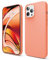 Elago Liquid Silicone Case for iPhone 12 Pro Max (6.7), Premium Silicone Full Body Protection: 3 Layer Shockproof Cover (Orange)