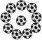 10Pcs 7cm gestickte Aufnäher, Fußballmuster Näh/Eisenaufnäher Aufkleber für Kleidung, Jacken