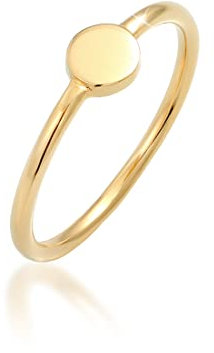 Elli Ring Damen Stapelring Plättchen Geo Basic Trend Blogger in 925 Sterling Silber