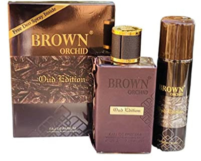 Brown orchid | oud edition | edp spray | 80ml | unisex | pink pepper, bitter orange, cypress, red spider lily, tuberose, chestnut cream, vanilla, patchouli and Brown orchid by super fragrances