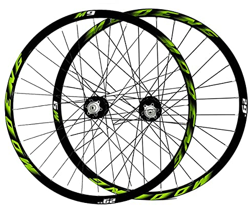 LSRRYD Fahrrad Laufradsatz Laufradsatz 26/27,5/29 for Mountainbike Scheibenbremse MTB Fahrrad Doppelwandfelgen 8-10 Geschwindigkeit Schnelle Veröffentlichung 32H (Color : Green, Size : 27.5)
