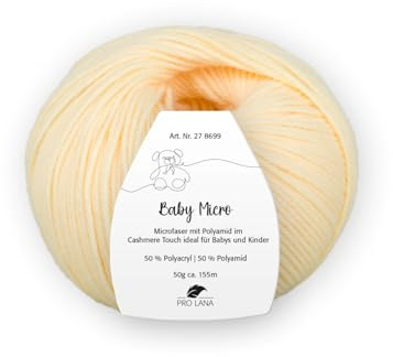 PRO LANA Baby Micro - Farbe: Vanille (20) - 50 g/ca. 155 m Wolle