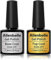 Allenbelle Gel Base and Top Coat Sets, UV LED Shellac Coat, No Wipe Soak Off Polish Set, Long Lasting Shiny High Gloss Finish, 1.0 count, Pack of 2