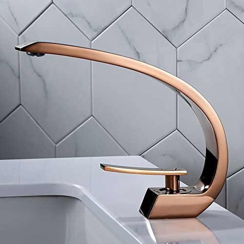 Bathroom Basin Mixer Tap Copper Basin Mixer Tap With Hot & Cold Tap Rose Gold