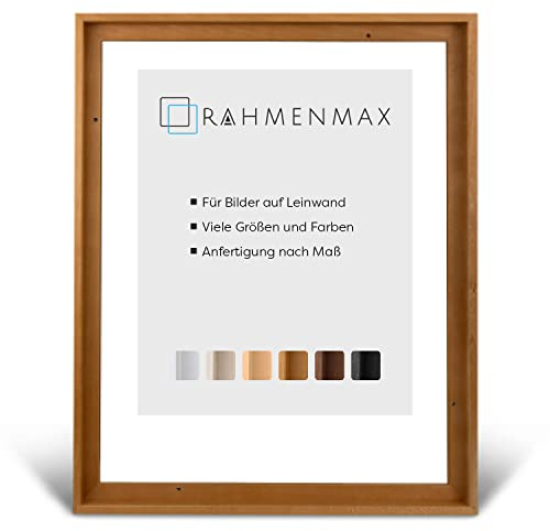 RahmenMax® Luzern Schattenfugenrahmen 40x30 cm aus lackiertem Massiv Holz/Rahmen für Leinwand/Bilderrahmen für Keilrahmen/Leinwandrahmen in Terracotta - Maßanfertigung möglich