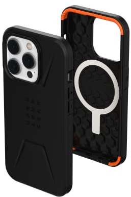 URBAN ARMOR GEAR UAG Designed for iPhone 14 Pro Case Black 6.1 Civilian Built-in Magnet Compatible with MagSafe Charging Sleek Ultra Thin Slim Dropproof Shockproof Protective Cover