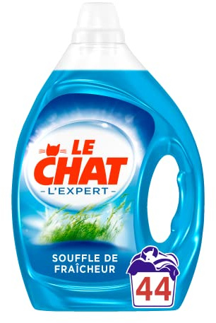 Le Chat Souffle de Fraîcheur+ 44 lavages - Lessive liquide - Entretien du linge