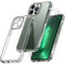 Qasyfanc Kompatibel mit iPhone 13 Pro Hülle mit Kameraschutz mit 2 Stück Schutzfolie, Nie Vergilbung Transparent Handyhülle Harte PC Rückseite Militärschutz Kratzfest Fallschutz Schutzhülle, Klar