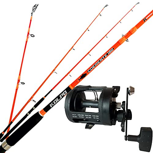 Kolpo Kit Traina Canna Kolpo Coerente Troll 30 lbs + Mulinello Rotante speciale tonno