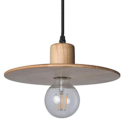 SSBHDM Nordic Industrial Style Chandelier,E27 Screw Ceiling Lighting Fixtures,Creative Flying Saucer Rubber Solid Wood Hanging Lamp Lampshade,Exhibition Hall Shop Living Room Decoration Pendant Light