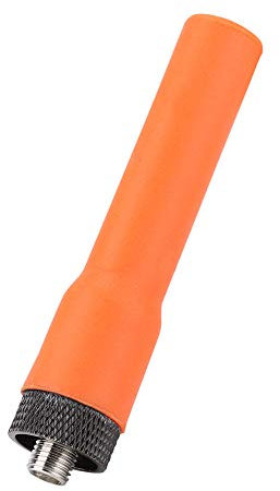VHF/UHF 2.15 DBI BNC-Hochleistungsantenne, SMA-Doppelfrequenzantenne Weiche und Flexible Orangefarbene Antenne für Walkie Talkie, Universal für Mehrere Funkgeräte