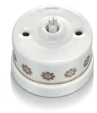 Mécanisme volet roulant 10 A 250 V sans aiguille porcelaine marron/or