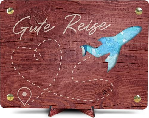 Urlaub - XL Geldgeschenk aus Holz inkl. Ständer | Reise Geschenk, Urlaub Geschenk, Urlaubskasse, Geldgeschenk Reisekasse, Reisekasse, Geldgeschenk Reise, Urlaubskasse Geschenk (Reise Flugzeug)
