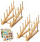gjulrfu 2 Pcs Wooden Puzzle Storage Rack, Jigsaw Puzzle Holder Rack for Puzzle Easel Board, Puzzle Storage Rack Organizer Shelf for Adults Puzzles Collection Lovers (2)