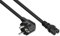 kabelmeister Netzkabel Schutzkontakt-Stecker Typ E+F (90° gewinkelt) an Warmgeräte-Buchse C15- schwarz - 1,00mm² - 1,8m