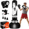 JUOIFIP Boxsack 70 - Schwerer Boxsack mit Boxhandschuhen & elektrischer Luftpumpe, MMA, Muay Thai, Fitness-Training für Erwachsene