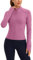 CRZ YOGA Butterluxe Femme Veste de Sport Courte Fermeture Éclair Intégrale Manches Longues avec Trous de Pouce Poussière de Velours 42