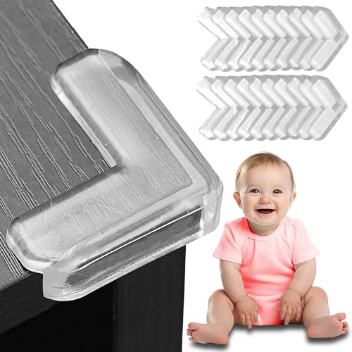 Retoo Protector Esquinas Mesa Bebé 20 Unidades, Transparente PVC, Seguridad Infantil, Autoadhesivo Muebles Cristal Madera Universal Antigolpes Esquinas Redondas Protección Hogar