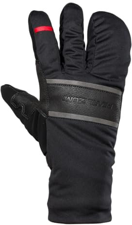 PEARL IZUMI Uni Handschuhe Fahrradhandschuh mit Wärme & Windschutz Touchscreen kompatibel AmFIB Lobster Evo Schwarz X-Large