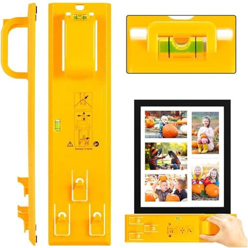 Outil de Suspension de Cadre avec Niveau, 1Pcs Outil de Suspension de Cadre Photo, Règle de Cadre pour Marquer la Position des Horloges, Miroirs, Galeries, Œuvres D'art et Photos