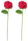 2 Pezzi di Fiori all'Uncinetto, Rose all'Uncinetto, Rose Lavorate a Maglia, Rosa Fatta a Mano all'Uncinetto con Foglie e Stelo Lungo, Fiore Lavorato a Maglia all'Uncinetto per la Decorazione(Rosso)