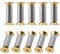 Ginobili 10 Pack Knife Handle Screws Rivets Bolts Fasteners Gold Hex Flat Maker Screws