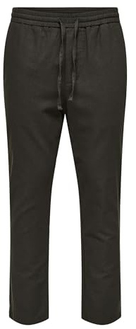 Only & Sons Male Jogginghose ONSLINUS Verjüngt Leinen Jogginghose | Joggers