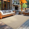Carpetsale24 In- & Outdoor Teppich Wetterfest 280 x 370 cm Einfarbig Beige - Waschbar, Wasserfest, Pflegeleicht und Flachgewebe - Ideal für Balkon, Garten, Terrasse und als Küchenteppich