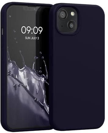 kwmobile Case Compatible with Apple iPhone 13 Case - TPU Silicone Phone Cover with Soft Finish - Deep Ocean