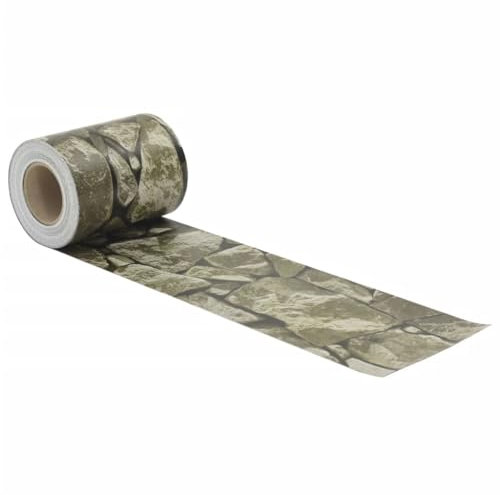 vidaXL Sichtschutzstreifen Steinoptik Grau 35x0,19 m PVC