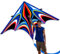 SGftre Großer Drachen 2,8x1,5 Meter – Aus Reißfestem Material, Stabil Zu Fliegen Und Einfach Zu Lagern – Leuchtende Farben Mit Drachenschnüren, Ideal Für Outdoor-Familienaktivitäten(Blau)